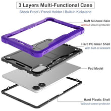 Load image into Gallery viewer, ProElite Cover for Poco Pad 12.1 inch Case, Rugged Shockproof Heavy Duty Back Case Cover for Poco Pad 12.1 inch, Purple
