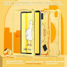 Load image into Gallery viewer, ProElite Cover for iPad Air 11 M3/M2 2025/2024/ Pro 11 4th/3rd Gen/Air 5/4 Gen 10.9 inch Case, Tough Bubble Kids Case with Pencil Holder with Rotating Kickstand &amp; Shoulder Strap, Yellow
