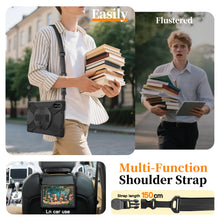 Load image into Gallery viewer, ProElite for Xiaomi Redmi Pad 2 11 inch Case, Rugged 3 Layer Armor case Cover for Xiaomi Redmi Pad 2 11 inch Case with Hand Grip and Rotating Kickstand with Shoulder Strap, Black
