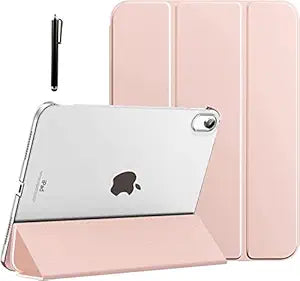 ProElite Cover for Apple iPad (A16) 11th/10th Generation (2025/2022) Cover Case, Transparent Smart case for iPad 11th/10th Gen 2025/2022 (Supports Auto Sleep Wake) with Stylus Pen, Rose Gold