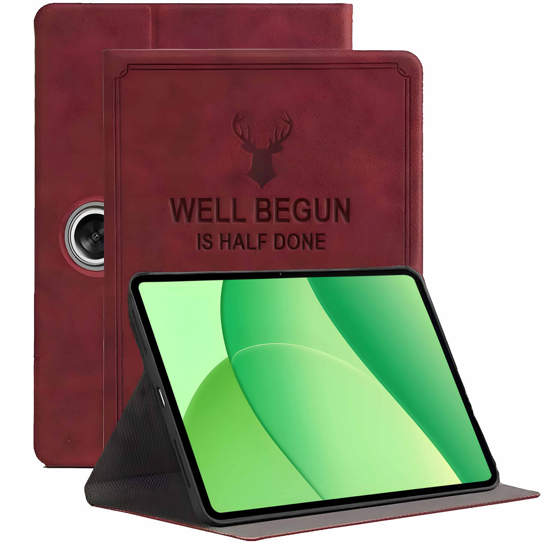 ProElite Case Cover for Oppo Pad SE 11 inch Case, Deer Flip case Cover for Oppo Pad SE 11 inch Case, Wine Red