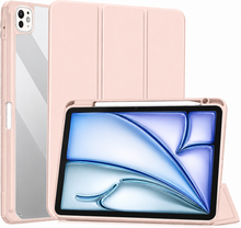 Load image into Gallery viewer, ProElite Case for iPad Air 11 Inch M4/M3/M2 2026/2025/2024, iPad Air 10.9 inch 5th/4th Gen &amp; iPad Pro 11 inch 4th/3rd Gen 2022 case Cover, Transparent Smart Flip Cover with Pencil Holder, Pink
