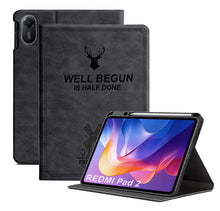 Load image into Gallery viewer, ProElite Case Cover for Xiaomi Redmi Pad 2 11 inch Case, Deer Flip case Cover for Xiaomi Redmi Pad 2 11 inch Case with Pen Holder [Auto Sleep Wake Feature], Black
