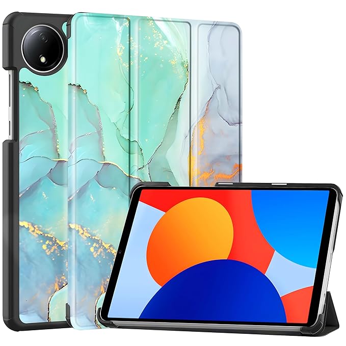 ProElite Case Cover for Redmi Pad SE 8.7 inch Cover, Slim Trifold Flip case Cover for Redmi Pad SE 8.7 inch Tablet [Auto Sleep Wake Feature], Marble Green
