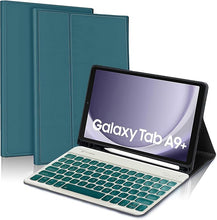 Load image into Gallery viewer, ProElite Keyboard case Cover for Samsung Galaxy Tab A9 Plus 11 inch with S Pen Holder Magnetic Detachable Wireless Bluetooth Keyboard Case, Dark Green
