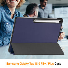 Load image into Gallery viewer, ProElite Cover for Samsung Galaxy Tab S10 FE Plus 13.1 inch Cover Case, Smart Trifold Flip case Cover for Samsung Galaxy Tab S10 FE Plus 13.1 inch, Dark Blue
