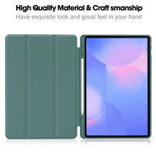 Load image into Gallery viewer, ProElite Cover for Samsung Galaxy Tab S10 FE Plus 13.1 inch, Soft Flexible Flip Case Cover for Samsung Galaxy Tab S10 FE Plus 13.1 inch Cover, [Recoil Series]- Dark Green
