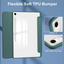 Load image into Gallery viewer, ProElite Cover for Samsung Galaxy Tab S10 FE Plus 13.1 inch Case, Smart Flip Case Cover for Samsung Galaxy Tab S10 FE Plus 13.1 inch Case, Dark Green [Transparent Back]
