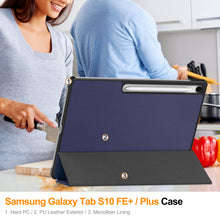 Load image into Gallery viewer, ProElite Cover for Samsung Galaxy Tab S10 FE Plus 13.1 inch Cover Case, Smart Trifold Flip case Cover for Samsung Galaxy Tab S10 FE Plus 13.1 inch, Dark Blue
