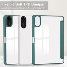 Load image into Gallery viewer, ProElite Case Cover for Xiaomi Redmi Pad 2 11 inch Cover, Transparent Flip Case for Xiaomi Redmi Pad 2 11 inch Case Cover with Pen Holder, Dark Green
