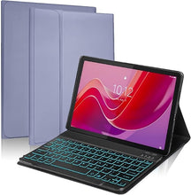 Load image into Gallery viewer, ProElite Keyboard case for Lenovo Tab M11 11 inch, Magnetic Detachable Wireless Bluetooth Keyboard Built-in 7-Colors Backlit, Lavender

