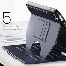 Load image into Gallery viewer, ProElite Cover Case for iPad (A16) 11th/10th Generation (2025/2022) Case, Smart Magnetic Shockproof Protective Case with 5 Stable Stands with Pencil Holder for Apple iPad 11th/10th Gen, Dark Blue
