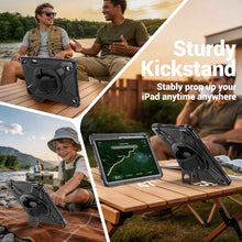 Load image into Gallery viewer, ProElite Cover for Samsung Galaxy Tab S12 Plus 12.6 inch 2026 Case, Rugged 3 Layer Armor case Cover for Galaxy Tab S12 Plus 12.6 inch with Hand Grip &amp; Rotating Kickstand with Shoulder Strap, Black
