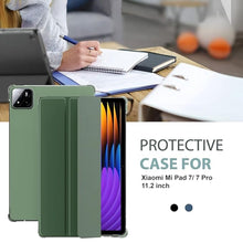 Load image into Gallery viewer, ProElite Cover for Xiaomi Mi Pad 7/7 Pro 11.2 inch Case Cover, Flip Case Cover with Transparent Back &amp; Stylus Pen [Auto Sleep Wake Support], Dark Green
