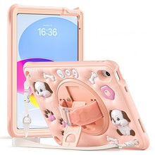 Load image into Gallery viewer, ProElite Cover for Apple iPad (A16) 11th/10th Generation (2025/2022) Case Cover, Tough Bubble Kids case Cover for Apple iPad 11th/10th Gen 2025/2022 with Rotating Kickstand &amp; Shoulder Strap, Pink

