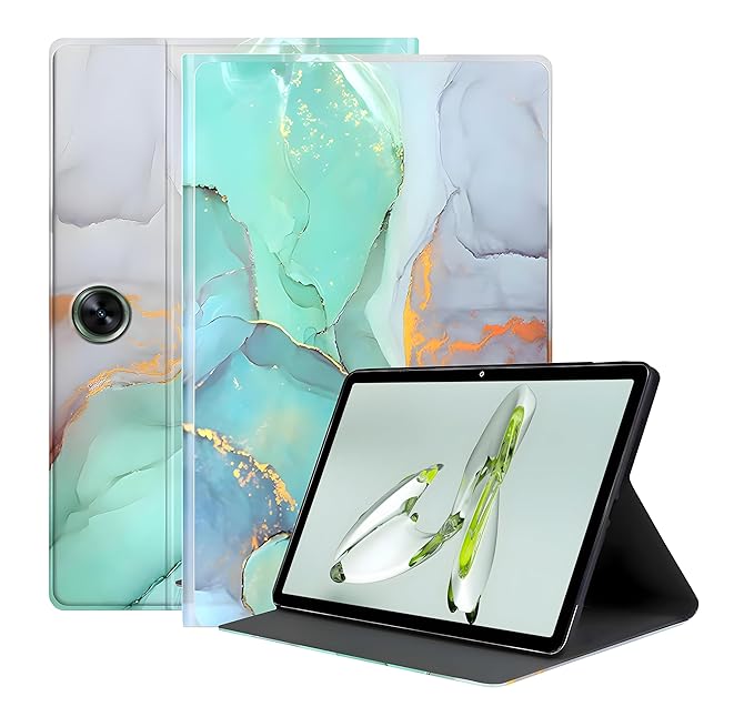 ProElite Book Cover for OnePlus Pad Go 11.35 inch Case, Smart flip case Book Cover for OnePlus Pad Go 11.35 inch [Support Auto Sleep Wake Feature], Marble Green