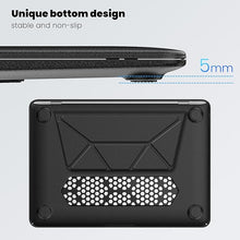 Load image into Gallery viewer, ProElite Case for MacBook Air 13 inch M3/M2 2025/2024 M1 2021 2020 Release A2337 A2179 A1932 Model Touch ID, Slim Leather case with Foldable Stand, Black
