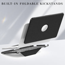 Load image into Gallery viewer, ProElite Case for MacBook Neo 13 inch 2026, Fabric Material Hard Shell with Slim TPU Bumper and Fold Kickstand, Black

