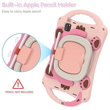Load image into Gallery viewer, (Refurbished)ProElite Tough Kids case Cover for Apple iPad Pro 11 4th/3rd Gen 2022/ iPad Air 5th/4th Gen 10.9 inch with Rotating Kickstand &amp; Shoulder Strap, Pink
