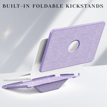 Load image into Gallery viewer, ProElite Case for MacBook Neo 13 inch 2026, Fabric Material Hard Shell with Slim TPU Bumper and Fold Kickstand, Purple
