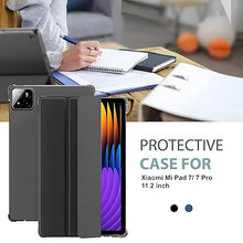Load image into Gallery viewer, ProElite Cover for Xiaomi Mi Pad 7/7 Pro 11.2 inch Case Cover, Flip Case Cover with Transparent Back &amp; Stylus Pen [Auto Sleep Wake Support], Black
