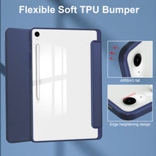 Load image into Gallery viewer, ProElite Cover for Samsung Galaxy Tab S10 FE Plus 13.1 inch Case, Smart Flip Case Cover for Samsung Galaxy Tab S10 FE Plus 13.1 inch Case, Dark Blue [Transparent Back]
