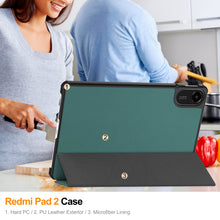 Load image into Gallery viewer, ProElite Case Cover for Xiaomi Redmi Pad 2 11 inch Case, Slim Trifold Flip case Cover for Xiaomi Redmi Pad 2 11 inch Tablet [Auto Sleep Wake Feature], Dark Green
