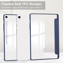 Load image into Gallery viewer, ProElite Cover for Samsung Galaxy Tab S10 FE Plus 13.1 inch Case, Smart Flip Case Cover for Samsung Galaxy Tab S10 FE Plus 13.1 inch Case, Dark Blue [Transparent Back]
