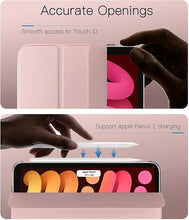 Load image into Gallery viewer, ProElite Cover Case for Apple iPad Mini 6/Mini 7 8.3 inch Case, Smart Flip Case Cover for Apple iPad Mini 6/Mini 7 8.3 inch Translucent Back, Rose Gold with Stylus Pen
