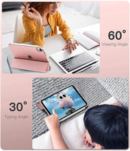 Load image into Gallery viewer, ProElite Cover Case for Apple iPad Mini 6/Mini 7 8.3 inch Case, Smart Flip Case Cover for Apple iPad Mini 6/Mini 7 8.3 inch Translucent Back, Rose Gold with Stylus Pen

