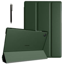 Load image into Gallery viewer, ProElite Cover for Samsung Galaxy Tab A9 8.7 inch Case Cover, Smart Flip Case Cover for Samsung Galaxy Tab A9 8.7 inch Translucent Back with Stylus Pen, Dark Green
