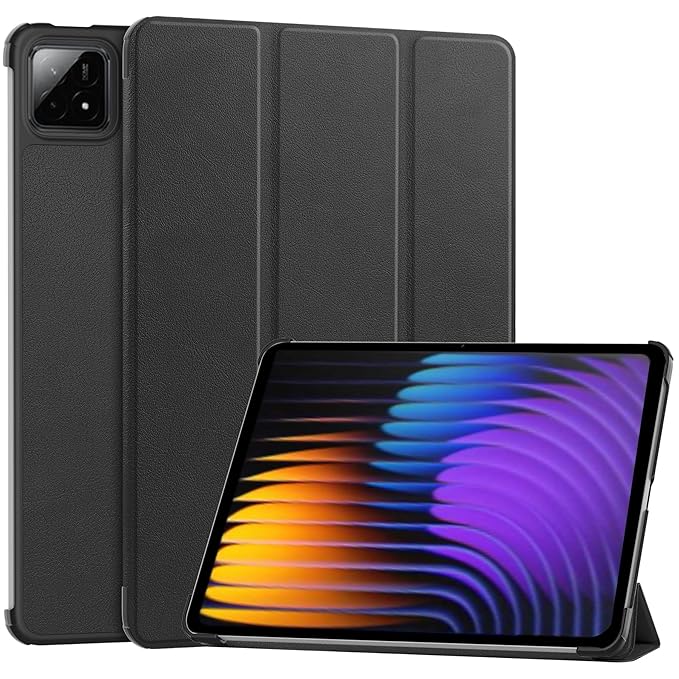 ProElite Cover for Xiaomi Mi Pad 7/7 Pro 11.2 inch Cover Case, Trifold Flip Case for Xiaomi Mi Pad 7/7 Pro 11.2 inch, Support Auto Sleep Wake, Black