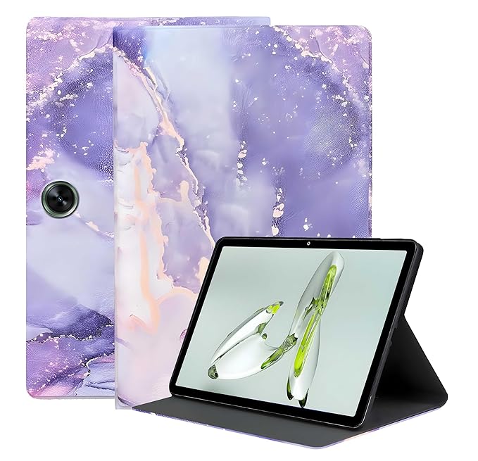 ProElite Book Cover for OnePlus Pad Go 11.35 inch Case, Smart flip case Book Cover for OnePlus Pad Go 11.35 inch [Support Auto Sleep Wake Feature], Marble Purple