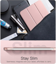 Load image into Gallery viewer, ProElite Cover Case for Apple iPad Mini 6/Mini 7 8.3 inch Case, Smart Flip Case Cover for Apple iPad Mini 6/Mini 7 8.3 inch Translucent Back, Rose Gold with Stylus Pen

