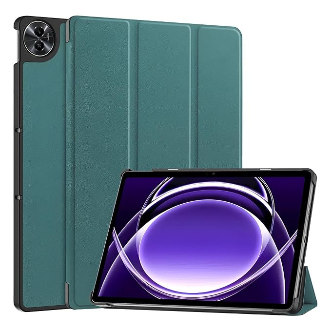 ProElite Cover for Realme Pad 2 Lite 10.95 inch Cover Case, Slim Trifold Flip case Cover for Realme Pad 2 Lite 10.95 inch Tablet, Dark Green