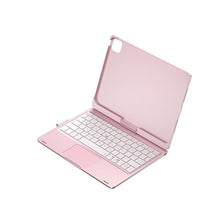 Load image into Gallery viewer, ProElite 360 Degree Rotatable Wireless Bluetooth TouchPad Keyboard Case Cover for Apple iPad Air 13 inch M3/M2 2025/2024 &amp; iPad Pro 12.9 5th/6th Gen, Built-in 7-Colors Backlit, Rose Gold
