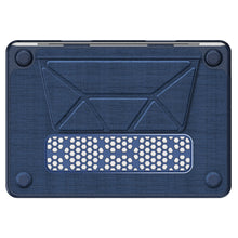Load image into Gallery viewer, ProElite Case for MacBook Neo 13 inch 2026, Fabric Material Hard Shell with Slim TPU Bumper and Fold Kickstand, Dark Blue
