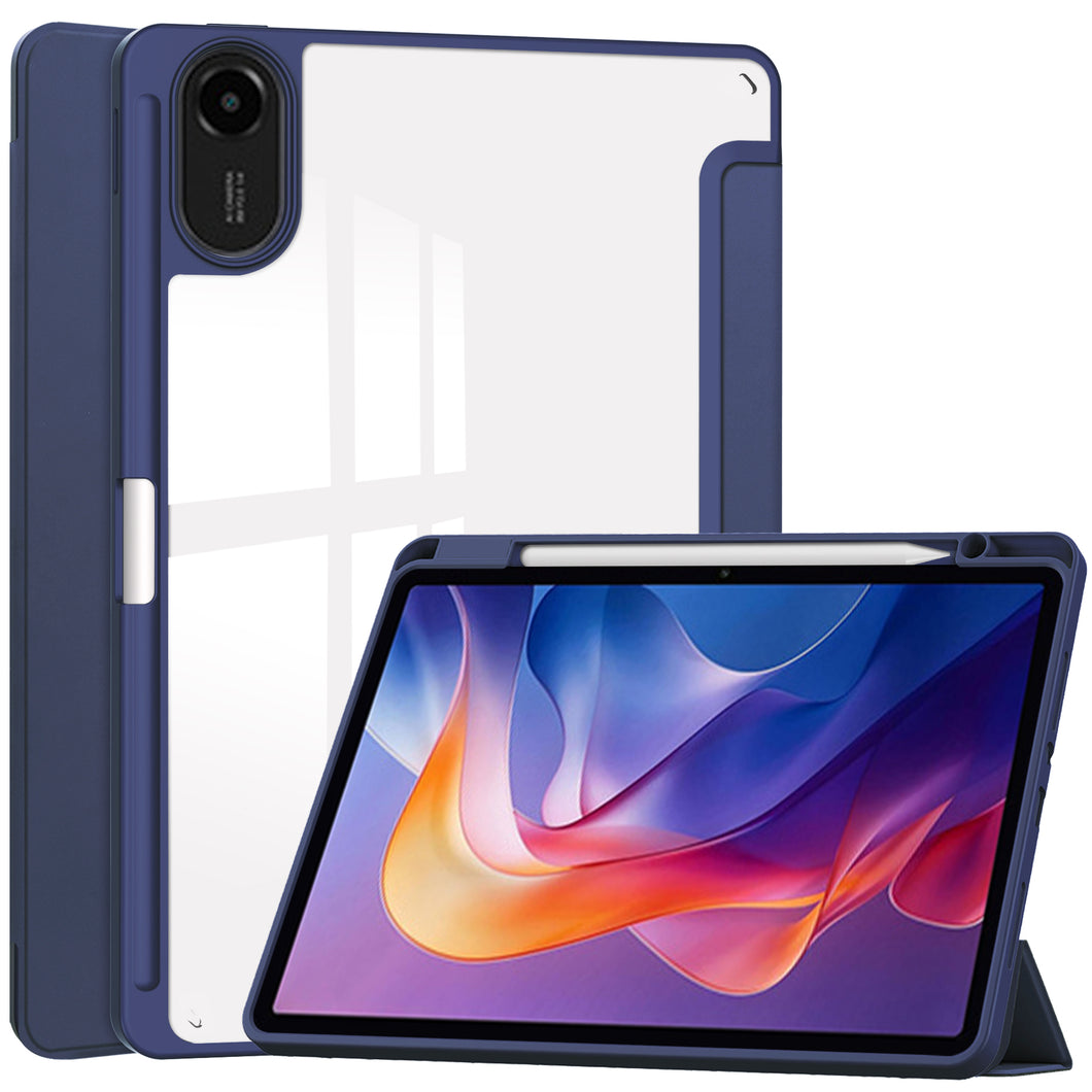 ProElite Case Cover for Xiaomi Redmi Pad 2 11 inch Cover, Transparent Flip Case for Xiaomi Redmi Pad 2 11 inch Case Cover with Pen Holder, Dark Blue