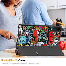 Load image into Gallery viewer, ProElite Case Cover for Xiaomi Redmi Pad 2 11 inch Case, Slim Trifold Flip case Cover for Xiaomi Redmi Pad 2 11 inch Tablet [Auto Sleep Wake Feature], Hippy
