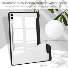 Load image into Gallery viewer, ProElite Cover for Samsung Galaxy Tab S9 FE Plus/S9 Plus/S10+ 12.4 inch Case, Smart Flip Case Cover for Samsung Galaxy Tab S9 FE+/S9 Plus/S10+ 12.4 inch with S Pen Holder, Hippy [Transparent Back]
