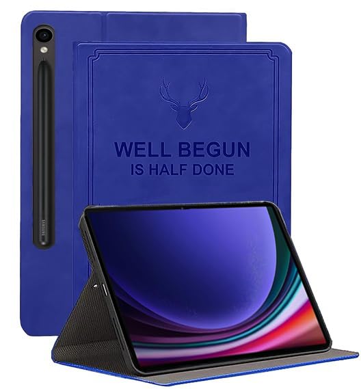 ProElite Cover for Samsung Galaxy Tab S9 Cover Case, Deer Flip case Cover for Samsung Galaxy Tab S9 11 inch, Dark Blue