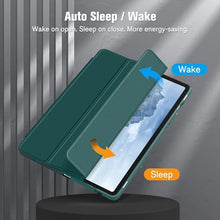 Load image into Gallery viewer, ProElite Cover for Samsung Galaxy Tab S9 FE 10.9/S10 FE 10.9 inch Cover Case, Smart Flip Case Cover for Samsung Galaxy Tab S10/S9 FE 10.9 inch with S Pen holder, Dark Green [Transparent back]
