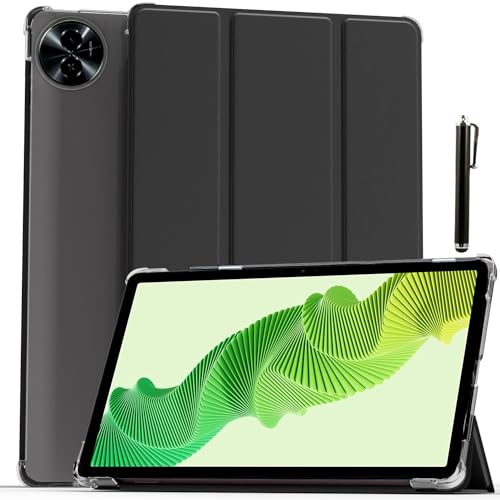 ProElite Case Cover for Realme Pad 2 11.5 inch Cover, Smart Flip Case Cover for Realme Pad 2 11.5 inch Translucent Back with Stylus Pen, Black