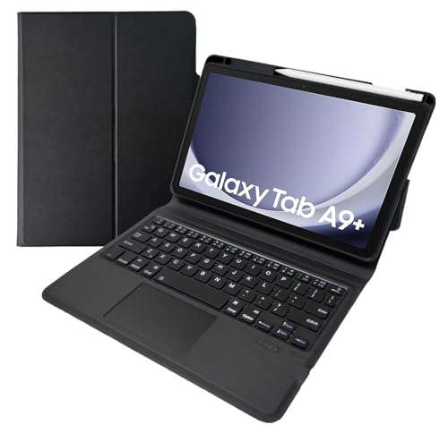 ProElite Wireless Bluetooth TouchPad Keyboard flip case Cover for Samsung Galaxy Tab A9 Plus 11 inch Black