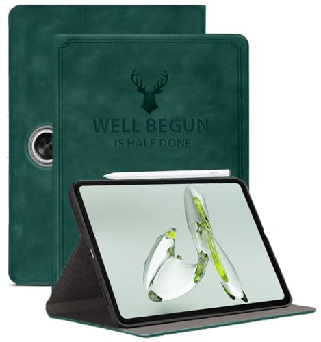 ProElite Cover for OnePlus Pad Go 11.35 inch Cover, Deer Multi Angle Flip Case Cover for OnePlus Pad Go 11.35 inch 2023, Support Auto Sleep Wake, Dark Green