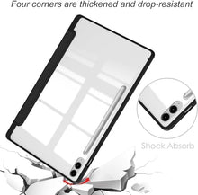 Load image into Gallery viewer, ProElite Cover for Samsung Galaxy Tab S9 FE Plus/S9 Plus/S10+ 12.4 inch Case, Smart Flip Case Cover for Samsung Galaxy Tab S9 FE+/S9 Plus/S10+ 12.4 inch with S Pen Holder, Eiffel [Transparent Back]
