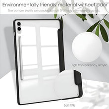 Load image into Gallery viewer, ProElite Cover for Samsung Galaxy Tab S9 FE Plus/S9 Plus/S10+ 12.4 inch Case, Smart Flip Case Cover for Samsung Galaxy Tab S9 FE+/S9 Plus/S10+ 12.4 inch with S Pen Holder, Flowers [Transparent Back]
