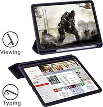 Load image into Gallery viewer, ProElite Smart Flip Case Cover for iPad Air 11 M4/M3/M2 2026/2025/2024, Pro 11 4th/3rd Gen 2022/2021 &amp; Air 5th/4th Gen 10.9" with Left Pencil Holder [Auto Sleep/Wake] with Stylus Pen - Dark Blue
