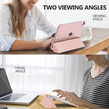 Load image into Gallery viewer, ProElite Cover for Apple iPad (A16) 11th/10th Generation (2025/2022) Cover Case, Transparent Smart case for iPad 11th/10th Gen 2025/2022 (Supports Auto Sleep Wake) with Stylus Pen, Rose Pink
