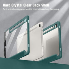 Load image into Gallery viewer, ProElite Cover for Samsung Galaxy Tab S9 FE 10.9/S10 FE 10.9 inch Cover Case, Smart Flip Case Cover for Samsung Galaxy Tab S10/S9 FE 10.9 inch with S Pen holder, Dark Green [Transparent back]
